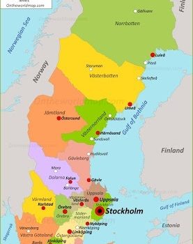 Political Map of Sweden